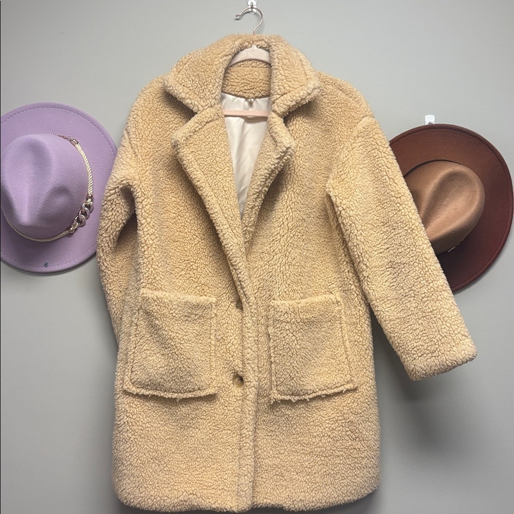 Plush Teddy Fleece Jacket Size S - Picture 4 of 4